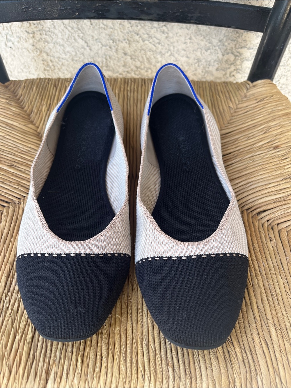 Rothy's Square Tuxedo Textile Flats